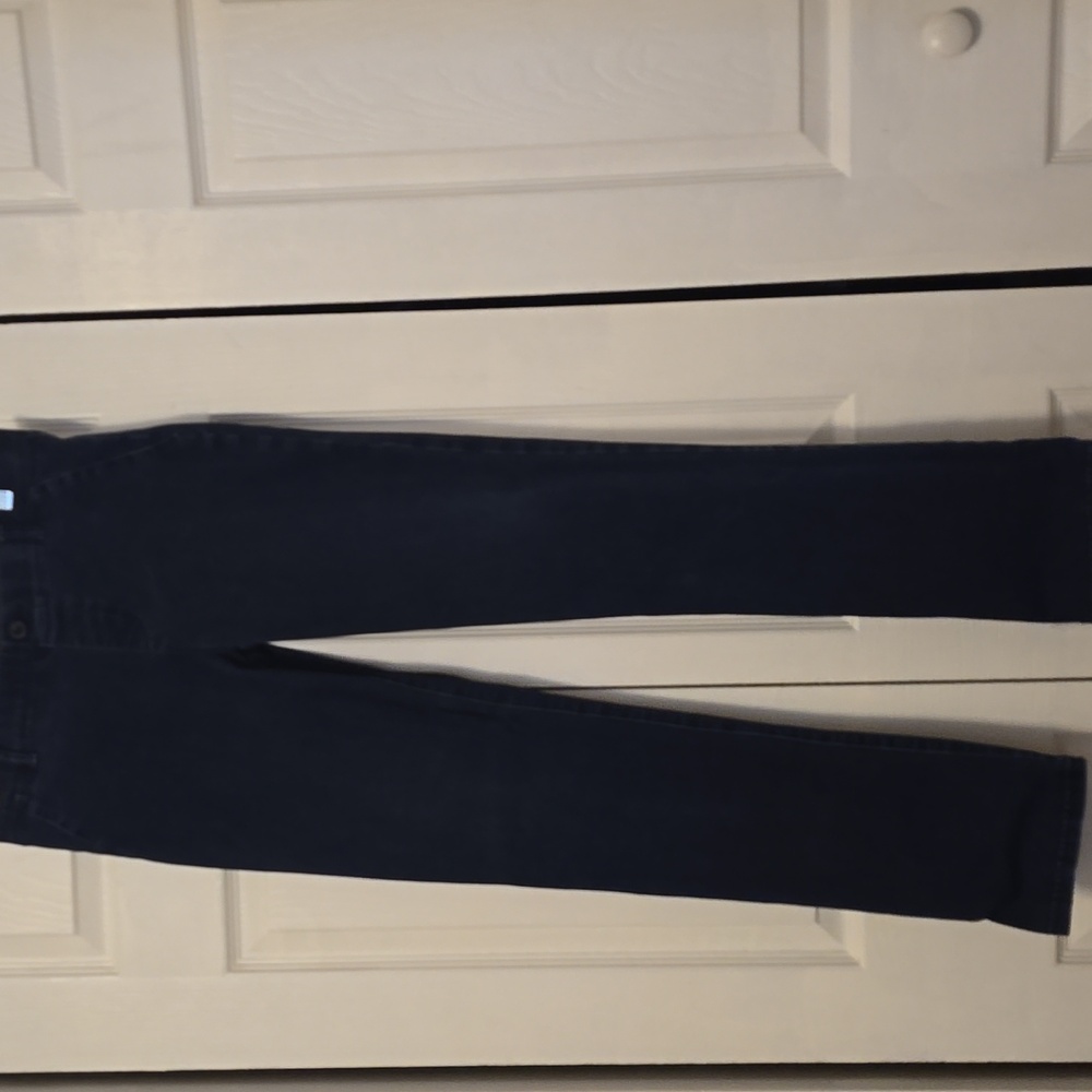 Betabrand Stretch Jeans Dark Blue Straight-Leg Pants SZ M
